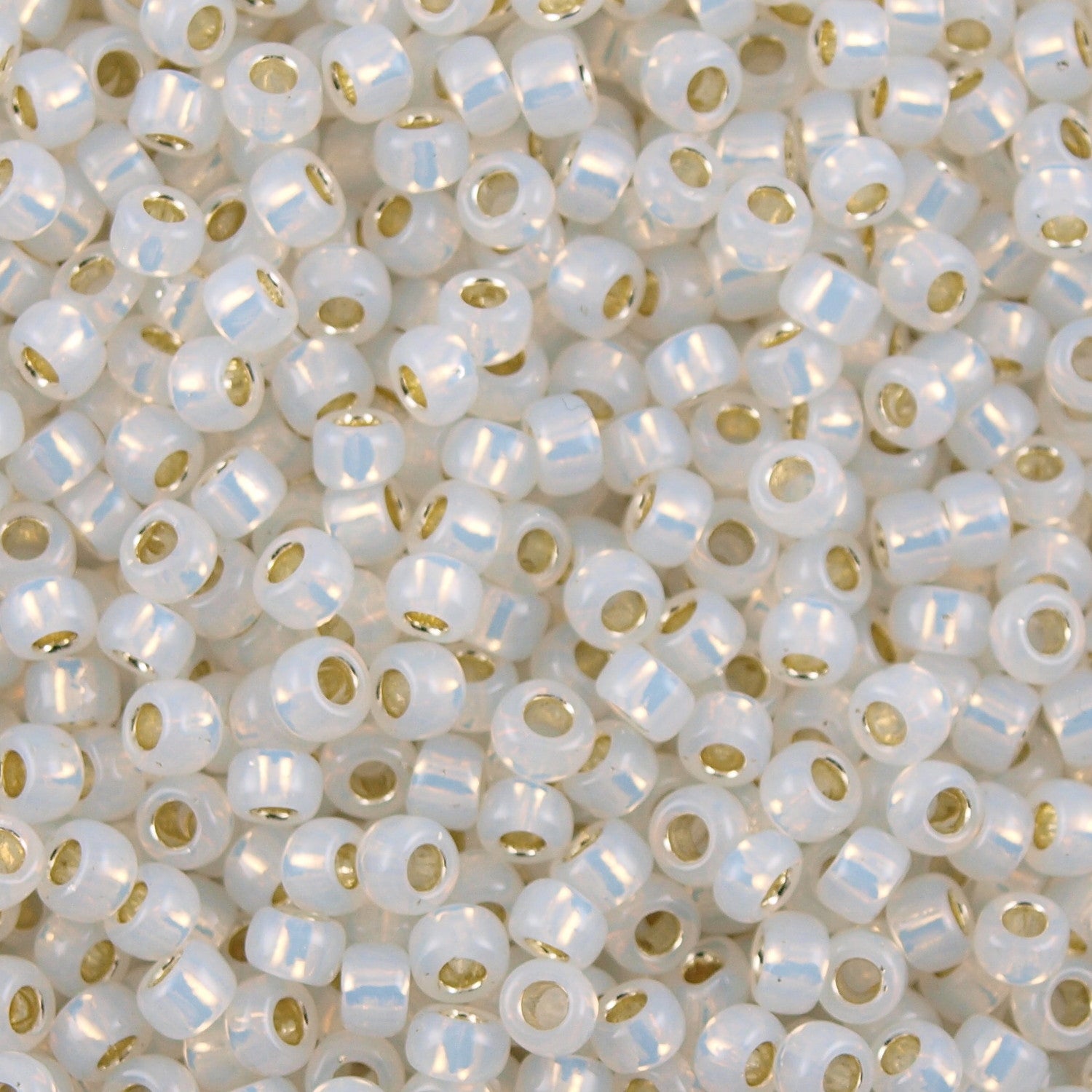 TOHO 8/0 Round Seed Bead Metallic Frosted 24K Gold-Plated, 2.5-Inch Tube