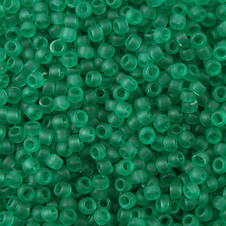 50g toho Round Seed Bead 8/0 Transparent Matte Soft Green (72F)