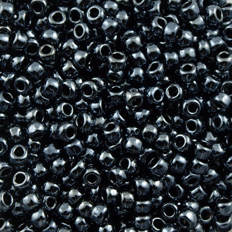 Toho Round Seed Bead 11/0 Metallic Hematite 2.5-inch Tube (81)