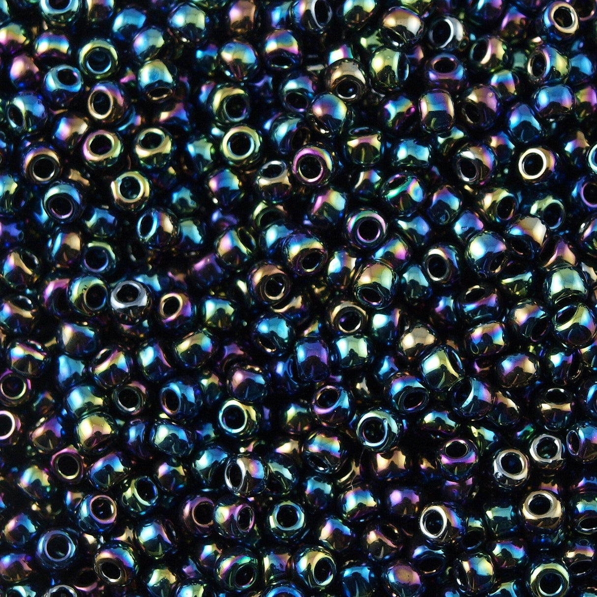 50g Toho Round Seed Beads 6/0 Metallic Abalone Iris (86)