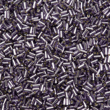 Toho 3mm Bugle Silver Lined Amethyst 15g (39)