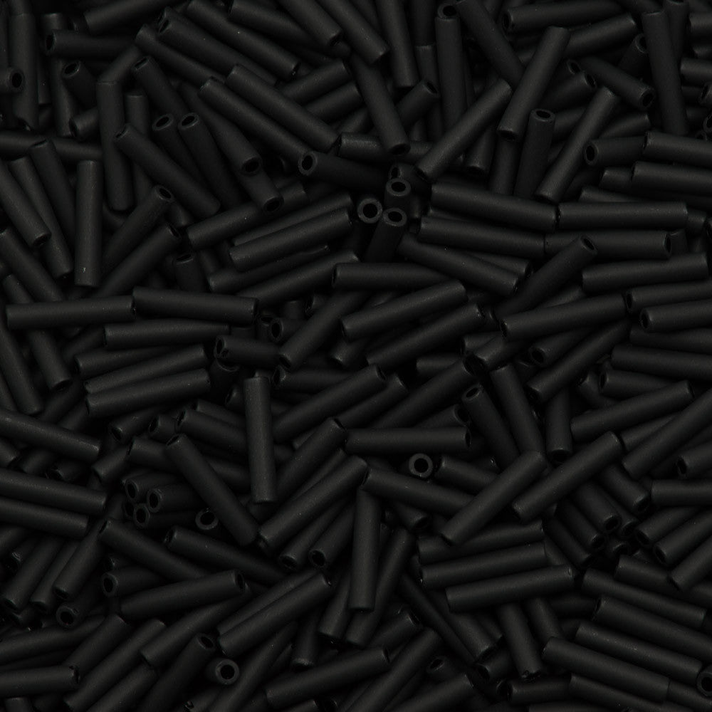 Toho 9mm Bugle Opaque Matte Black 15g (49F)