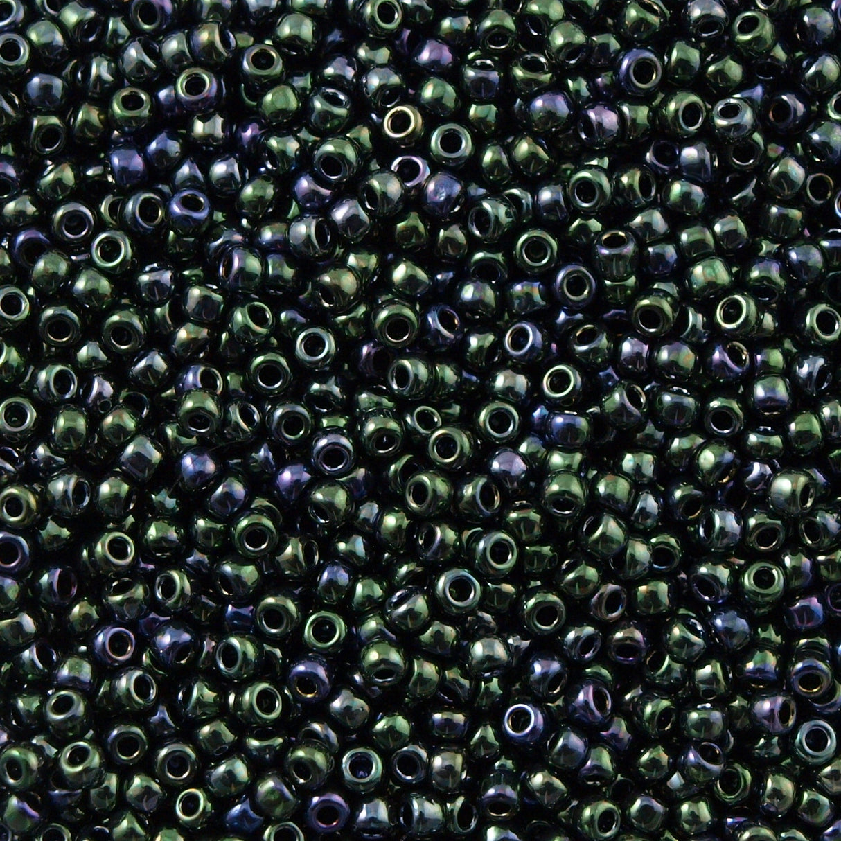 Toho Round Seed Bead 6/0 Metallic Moss 2.5-inch tube (89)