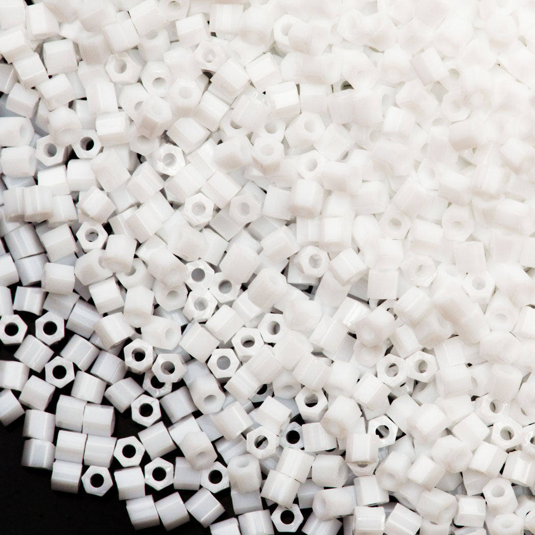 Toho Hex Seed Bead 11/0 Opaque White 7.2g Tube (41)