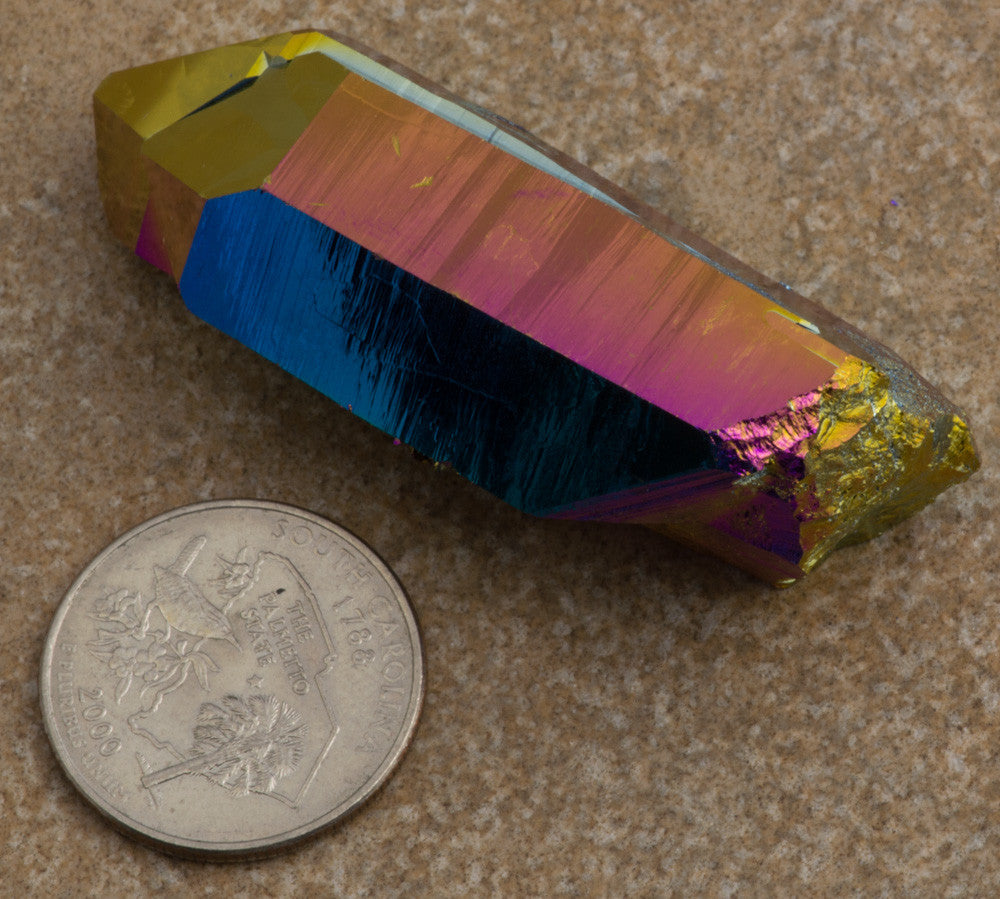 Aura Crystals Rainbow Quartz Point