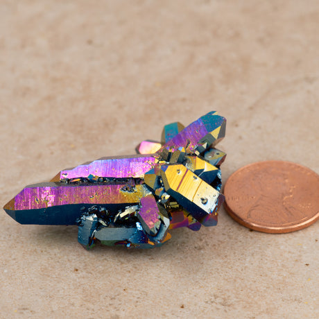 Aura Crystals Rainbow Quartz Cluster