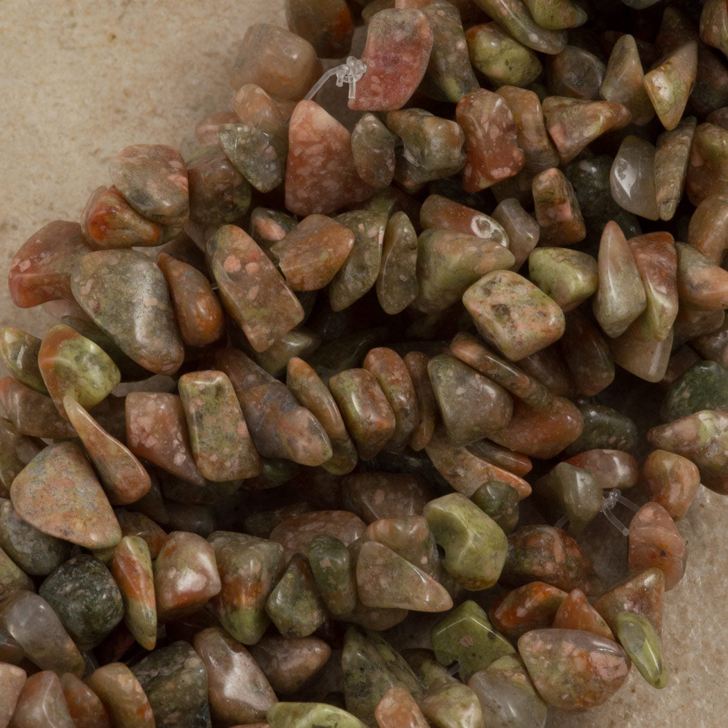 Autumn Jasper Chip Beads 36 inch strand