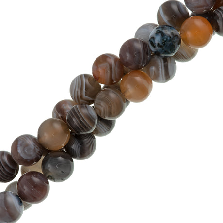 Botswana Agate round 10mm beads 16" strand