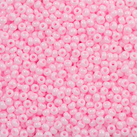 Czech Seed Bead 10/0 Opaque Dyed Pink (16172)