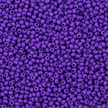 50g Czech Seed Bead 10/0 Opaque Terra Intensive Purple (16A28)