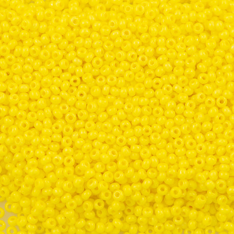 50g Czech Seed Bead 10/0 Opaque Terra Intensive Yellow (16A86)