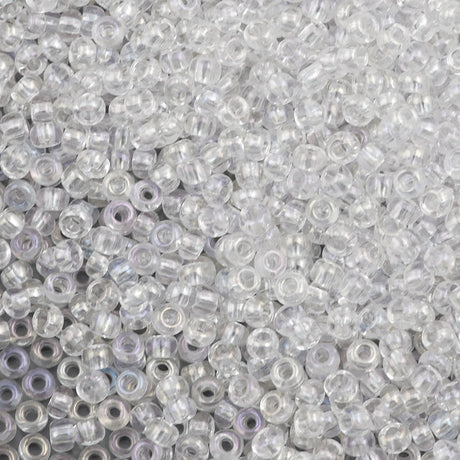 50g Czech Seed Bead 10/0 Crystal AB (58205)