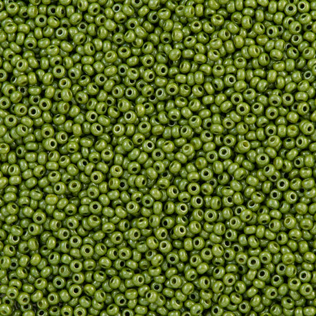 Czech Seed Bead 10/0 Opaque Light Green Luster (83113)