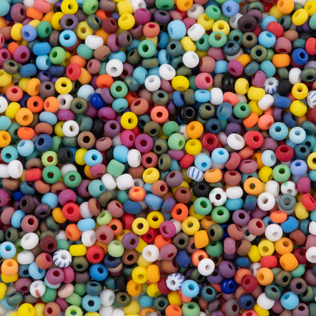 Czech Seed Bead 10/0 Opaque Matte Confetti Mix 20g Tube