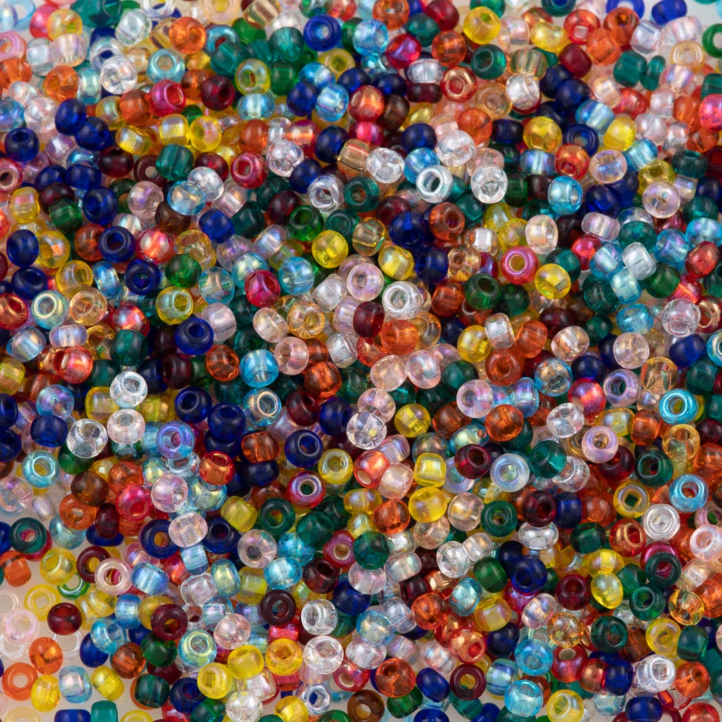 Czech Seed Bead 10/0 Transparent Confetti Mix 20g Tube | Aura Crystals, LLC