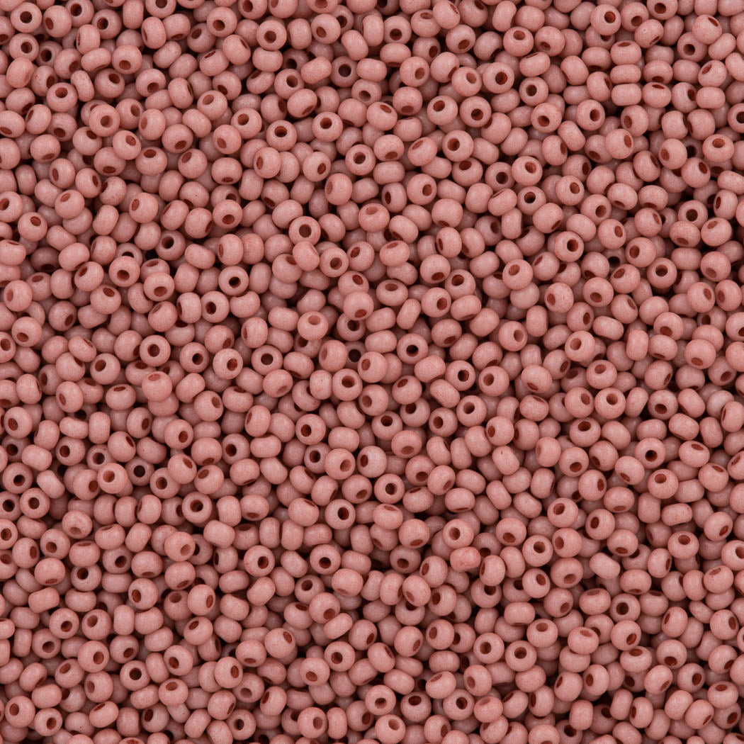 Czech Seed Bead 10/0 Opaque Dusty Rose Matte (07303M)