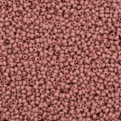 Czech Seed Bead 10/0 Opaque Dusty Rose Matte (07303M)