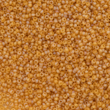 Czech Seed Bead 10/0 Transparent Topaz Matte AB (11050M)