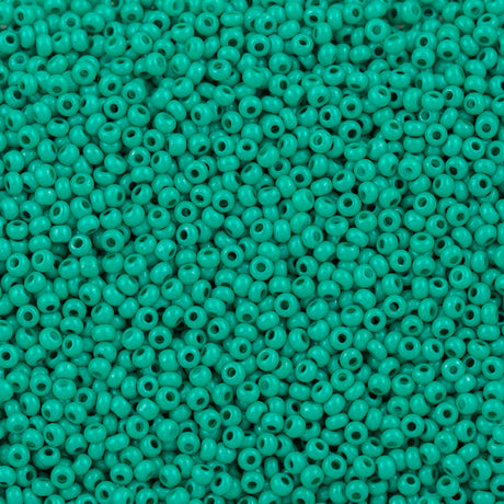 50g Czech Seed Bead 10/0 Opaque Terra Intensive Dark Green (16A58)