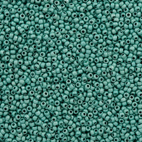 Czech Seed Bead 10/0 Metallic Mint Green Matte Terra (18558M)