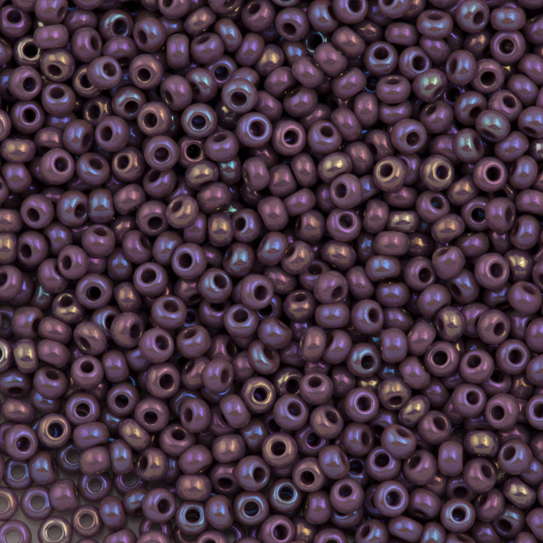 50g Czech Seed Bead 10/0 Opaque Mauve AB (24020)