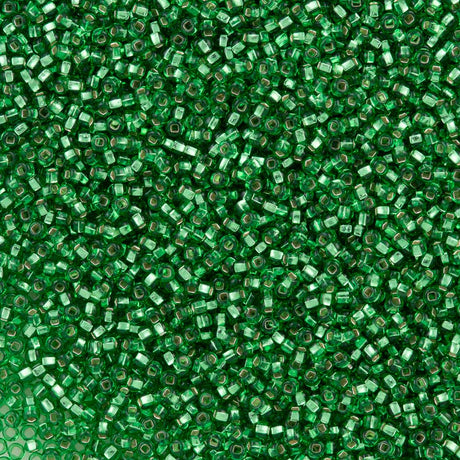 Czech Seed Bead 10/0 Silver Lined Peridot (57100)