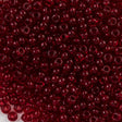 50g Czech Seed Bead 10/0 Transparent Garnet (90120)