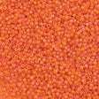 Czech Seed Bead 10/0 Transparent Orange Matte AB (91030M)