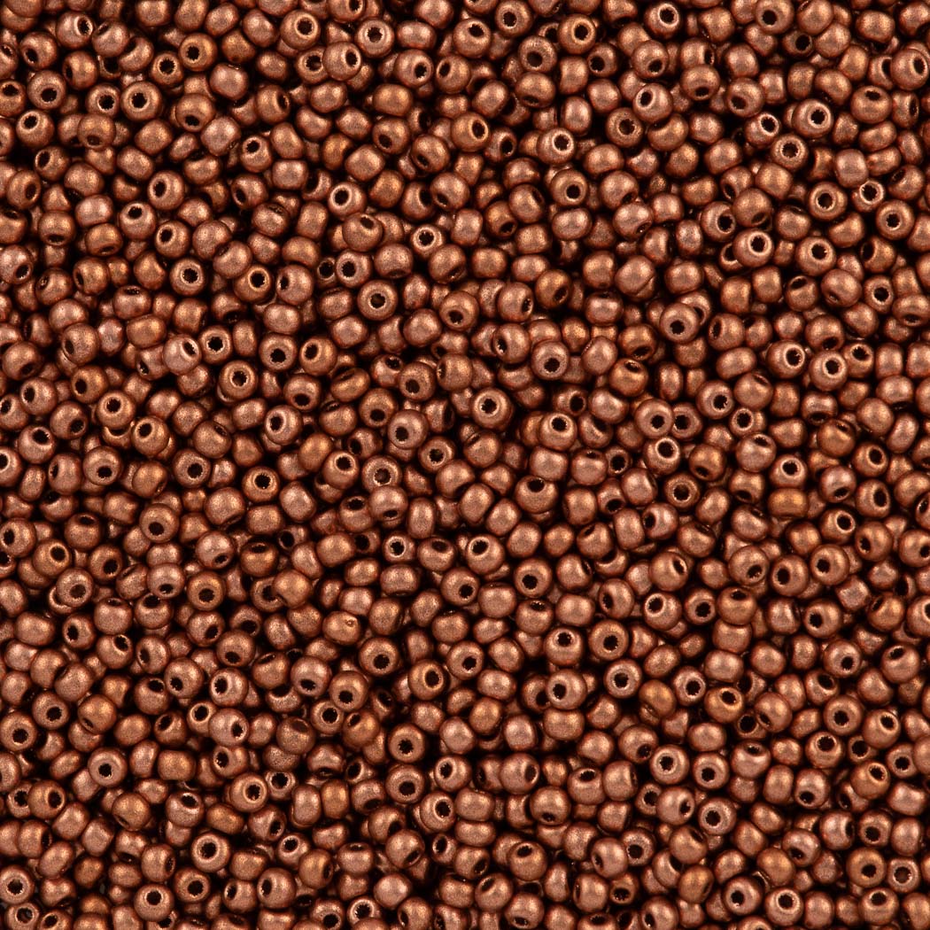 Czech Seed Bead 11/0 Metallic Dyed Copper 2-inch Tube (01770)