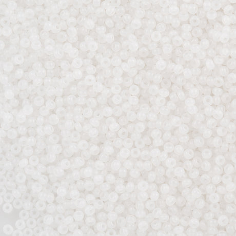 Czech Seed Bead 11/0 Snow White Alabaster 2-inch Tube (02090)