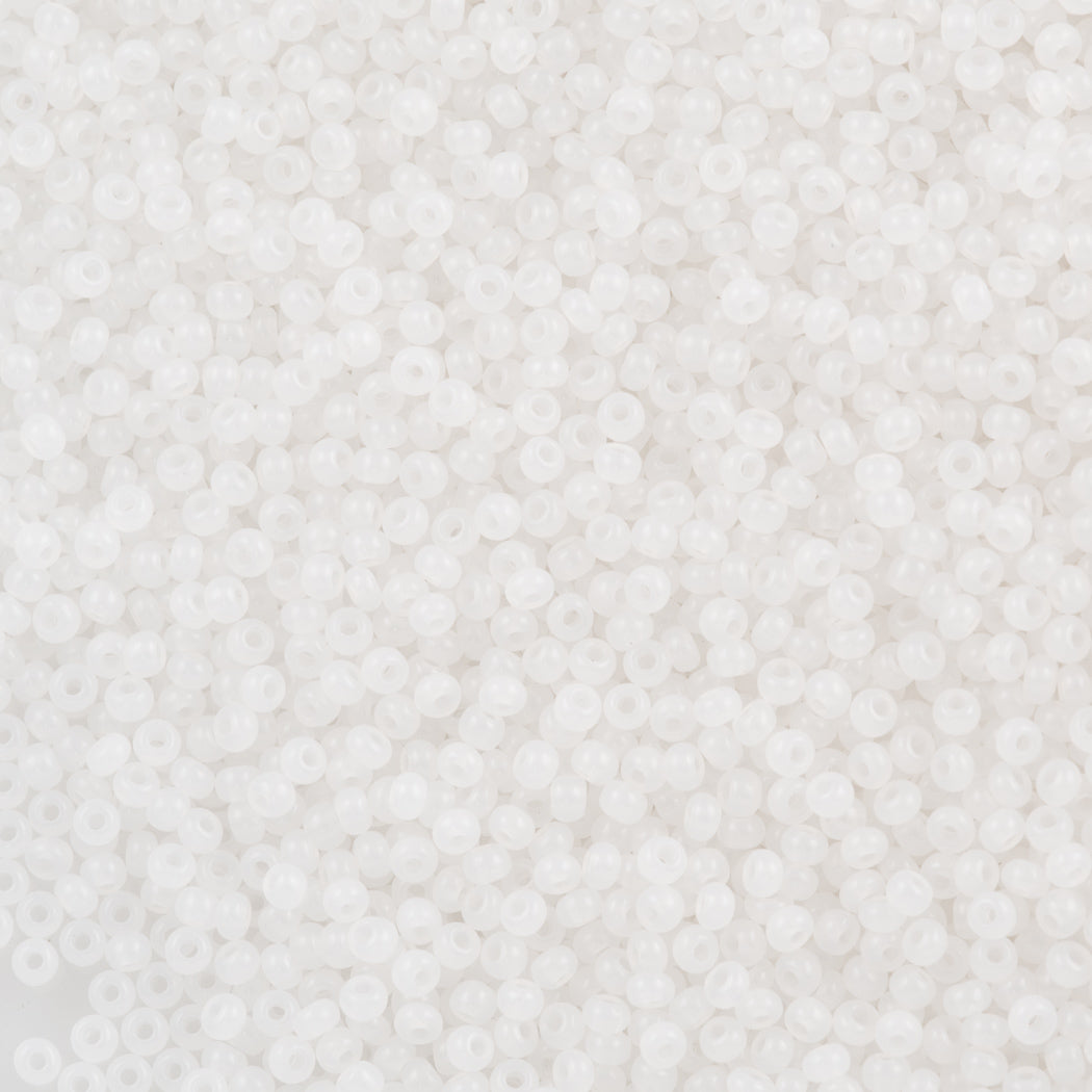 Czech Seed Bead 11/0 Snow White Alabaster 50g (02090)