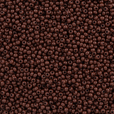 Czech Seed Bead 11/0 Opaque Dark Brown 2-inch Tube (13780)