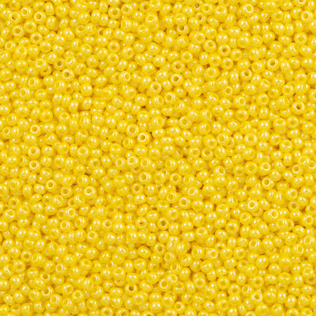 Czech Seed Bead 11/0 Opaque Yellow Luster 2-inch Tube (88110)