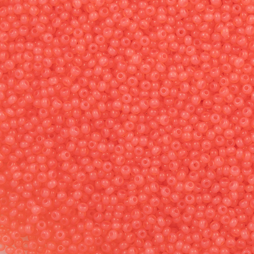 Czech Seed Bead 11/0 Solgel Salmon Opal 2-inch Tube (02691)