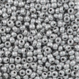 Czech Seed Bead 8/0 Opaque Bright Silver 2-inch Tube (01700)