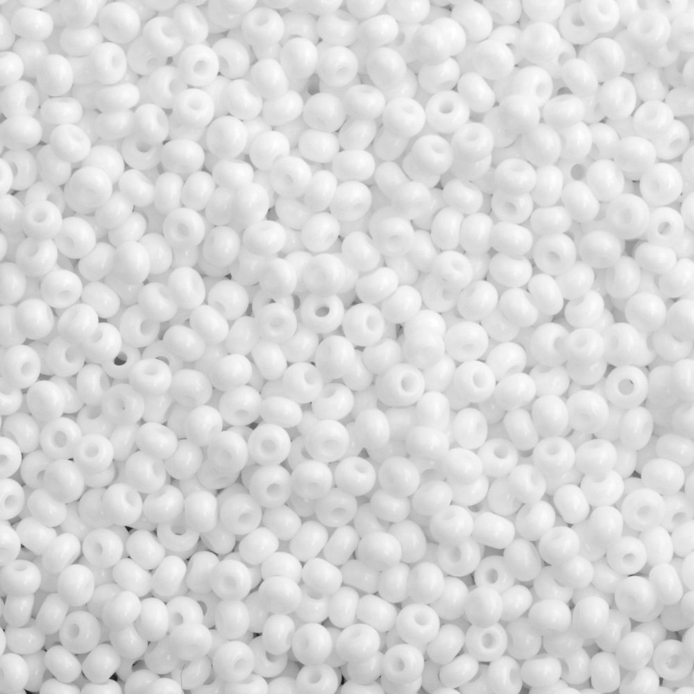 Preciosa Czech Seed Bead 11/0 Opaque Chalk White (03050)