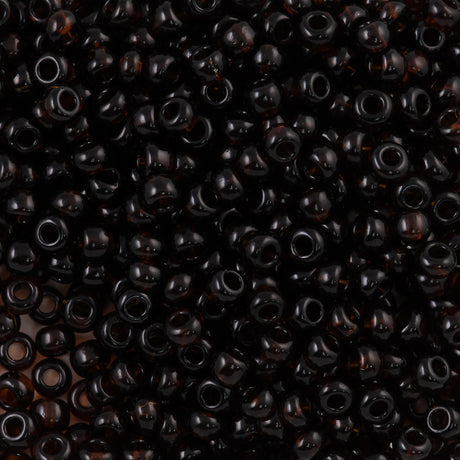 Czech Seed Bead 8/0 Transparent Dark Topaz 50g (10140)