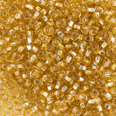 Preciosa Czech Seed Bead 11/0 Gold Silver Lined (17020)