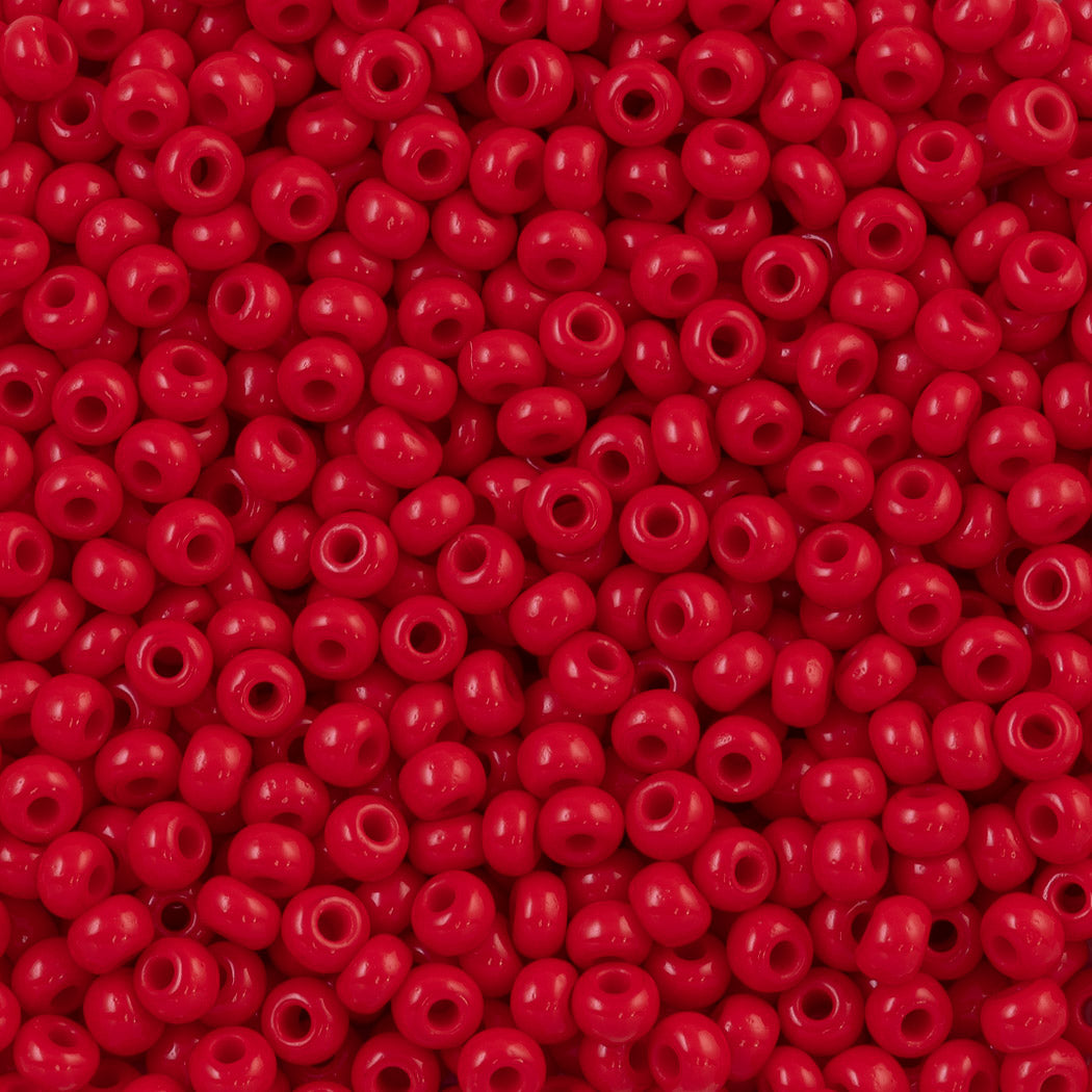 Czech Seed Bead 11/0 Opaque Red (93190)