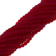 200 Czech 4mm Pressed Glass Round Beads Matte Siam Ruby (90080M)