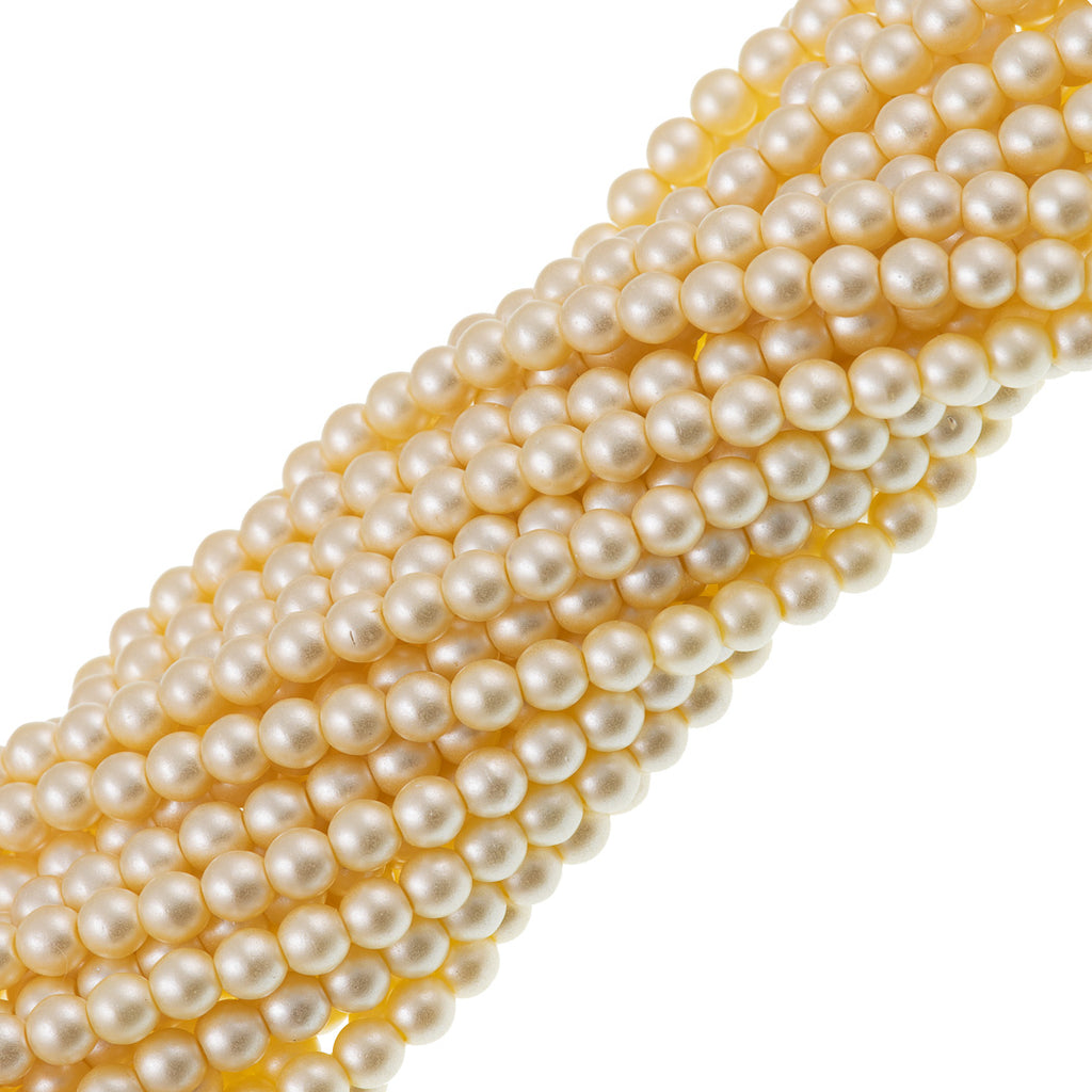 Glass Fired Pearl Beads, Assorted Sizes 