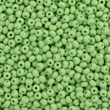 Czech Seed Bead 6/0 Opaque Spring Green 50g (53410)