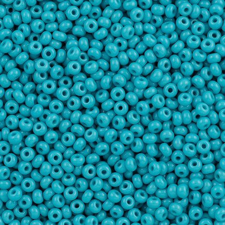 Czech Seed Bead 6/0 Opaque Turquoise Blue 50g (63030)