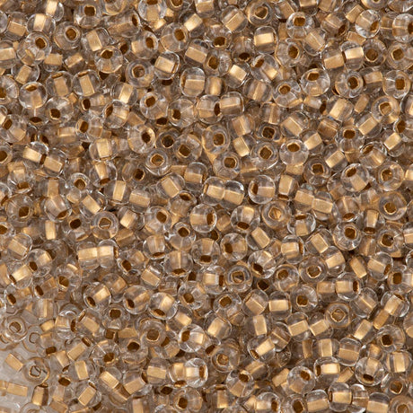 Czech Seed Bead 6/0 Bronze Lined Crystal 2-inch Tube (68106)