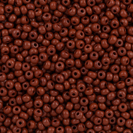 Czech Seed Bead 6/0 Opaque Brick Red 2-inch Tube (93300)