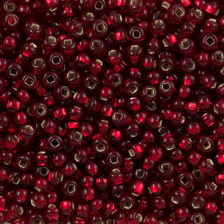 Preciosa Seed Bead 6/0 Garnet Silver Lined (97120)