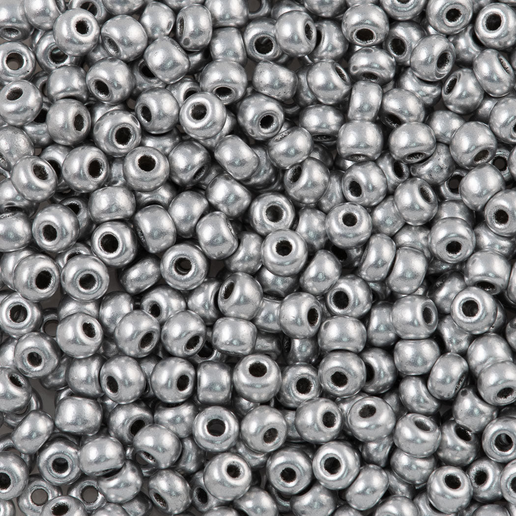 Czech Seed Bead 6/0 Grey Rainbow 2-inch Tube (01670)