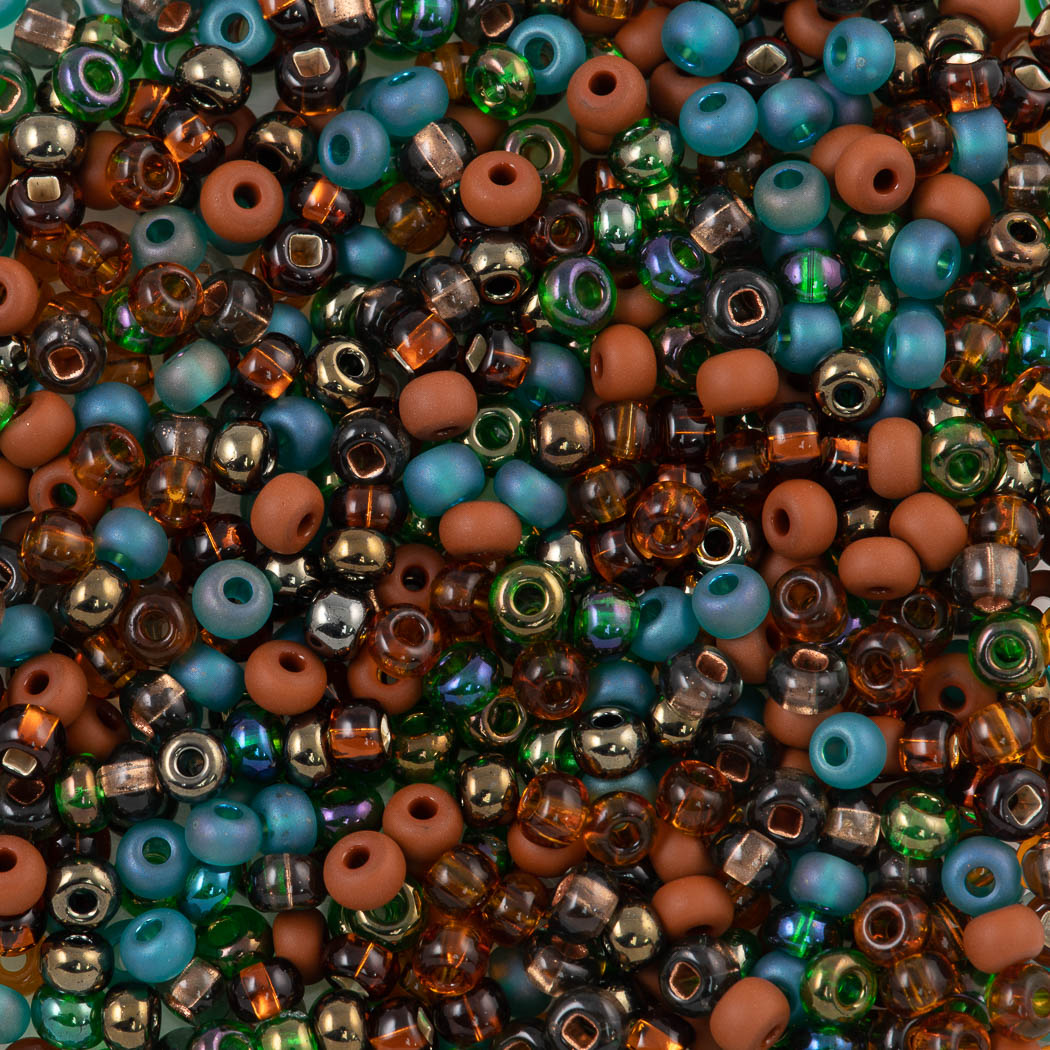 Czech Seed Bead 6/0 Rainforest Mix 50g (19131)