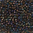 Preciosa Seed Bead 6/0 Black Diamond Copper Lined AB 20g Tube (49019)