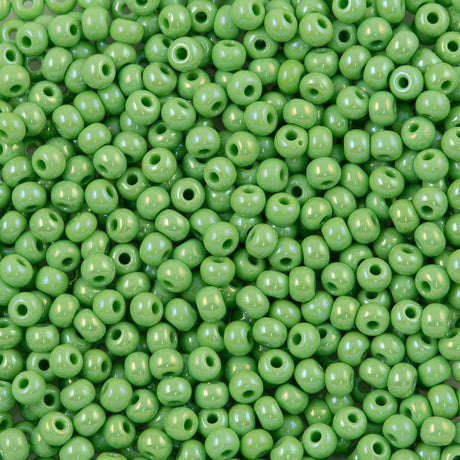 Preciosa Seed Bead 6/0 Pale Green AB (54310)